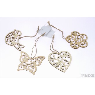 ZÁVĚS MIX 9cm 4ks*PŘÍRODNÍ