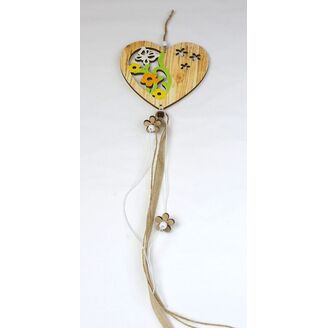 ZÁVĚS SRDCE 14x50cm*PŘÍRODNÍ