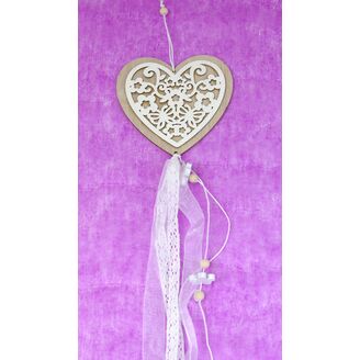 ZÁVĚS SRDCE 13x50cm*PŘÍRODNÍ