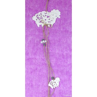 ZÁVĚS OVEČKA 13x50cm*BÍLÁ