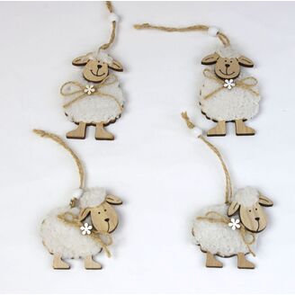 ZÁVĚS OVEČKA 7x12cm*PŘÍRODNÍ V+