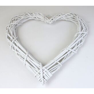 ZÁVĚS SRDCE 38cm*BÍLÁ