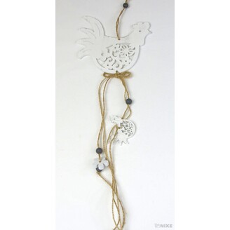 ZÁVĚS KOHOUT 13x45cm*BÍLÁ