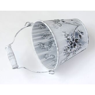 PLECHOVÝ KBELÍK 10x11cm*BÍLÁ