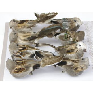 PTÁČEK  KLIPS 8cm 8ks*PŘÍRODNÍ