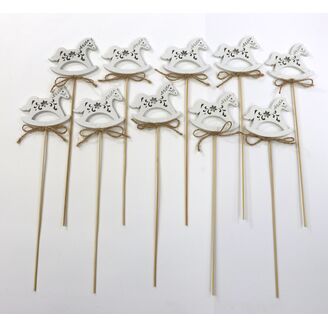 ZÁPICH KONÍK 7x26x6cm 10ks*BÍLÁ