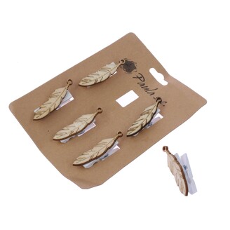 PEŘÍČKA NA KOLÍČKU 4x3cm 6ks*PŘÍRODNÍ