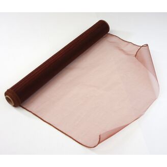 ORGANZA 39cmx8m*HNĚDÁ