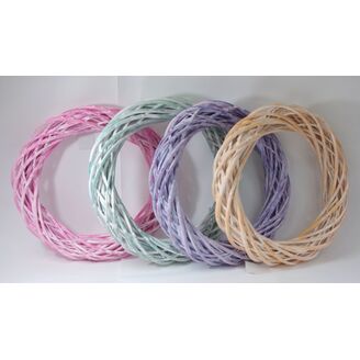 VĚNEC PROUTĚNÝ 40cm*MIX BAREV