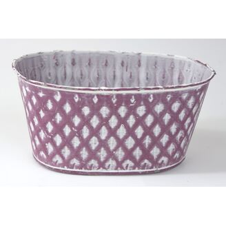 PLECHOVÁ MISKA OVÁL 17x10cm 5x9*RŮŽOVÁ