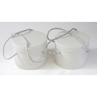 KVĚTINOVÝ BOX 2ks pr. 13x10cm*BÍLÁ