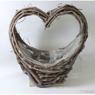 OBAL SRDCE PROUTĚNÝ 35x14x11cm*BÍLÁ