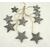 HVĚZDA DŘEVO 6-5-4cm 9ks*PŘÍRODNÍ