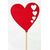 ZÁPICH SRDCE 5ks 6x20cm*ČERVENÁ