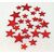 HVĚZDA 3,5-6,5cm 24ks*ČERVENÁ