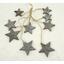 HVĚZDA DŘEVO 6-5-4cm 9ks*PŘÍRODNÍ