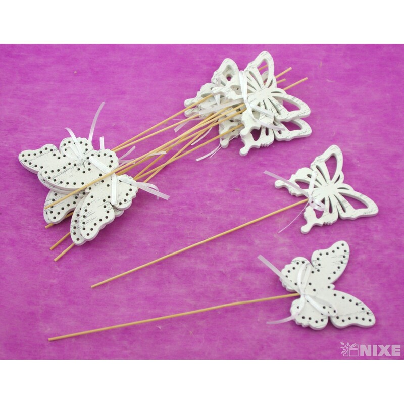 ZÁPICH D MOTÝL 7x25cm 10ks*BÍLÁ