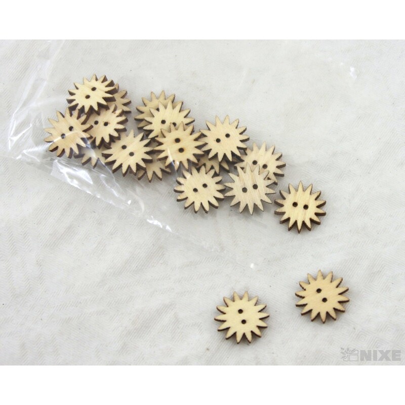 DOPLŇKY DŘEVO cca 2cm 18ks*PŘÍRODNÍ