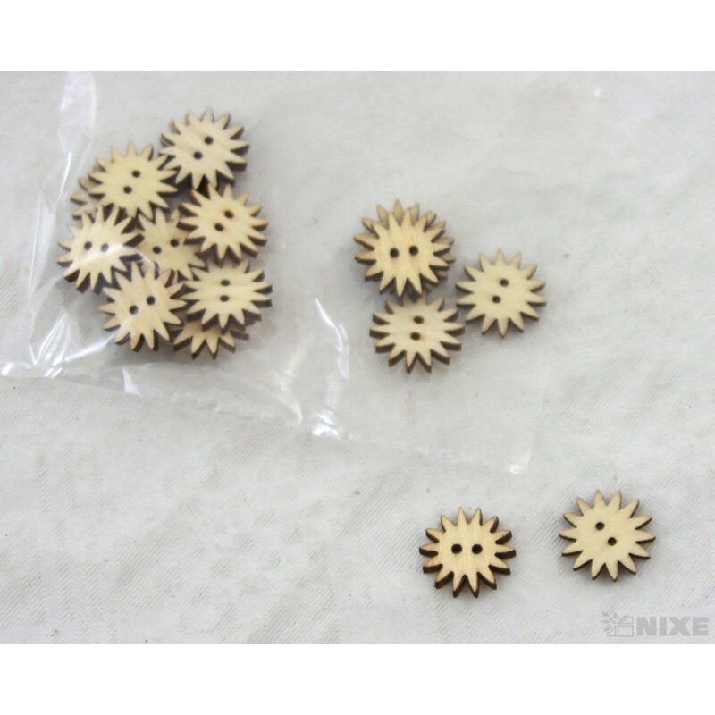 DOPLŇKY DŘEVO cca 2cm 18ks*PŘÍRODNÍ