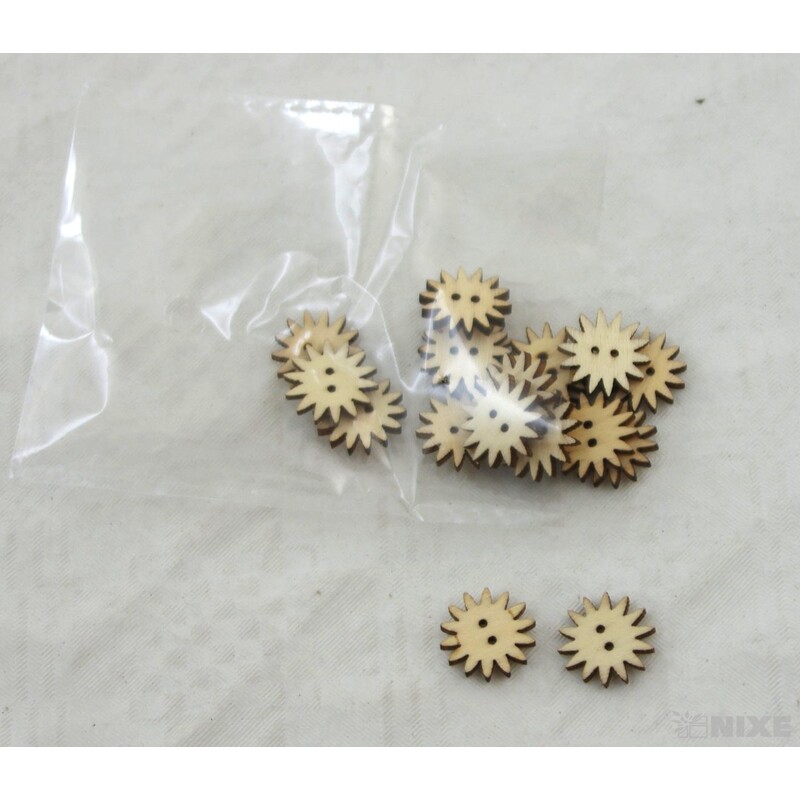 DOPLŇKY DŘEVO cca 2cm 18ks*PŘÍRODNÍ