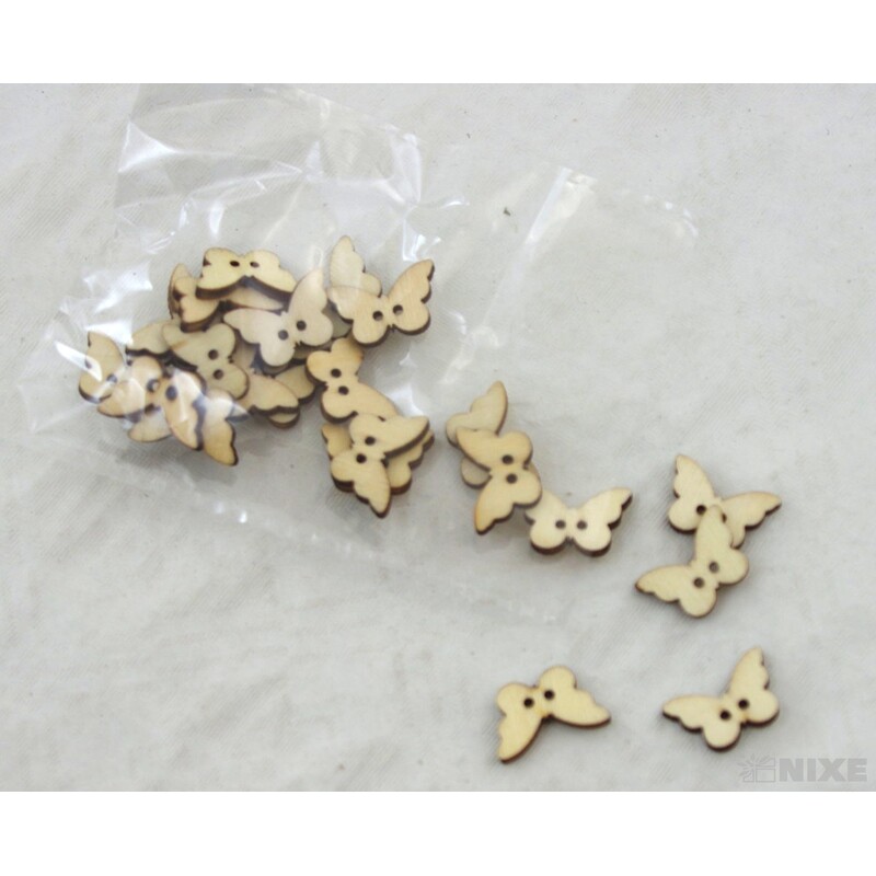 DOPLŇKY DŘEVO cca 2cm 18ks*PŘÍRODNÍ