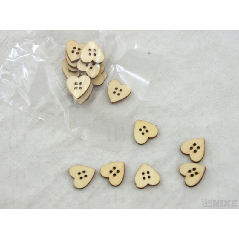 DOPLŇKY DŘEVO cca 2cm 18ks*PŘÍRODNÍ