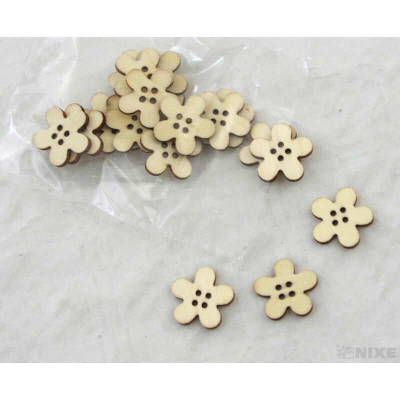 DOPLŇKY DŘEVO cca 2cm 18ks*PŘÍRODNÍ