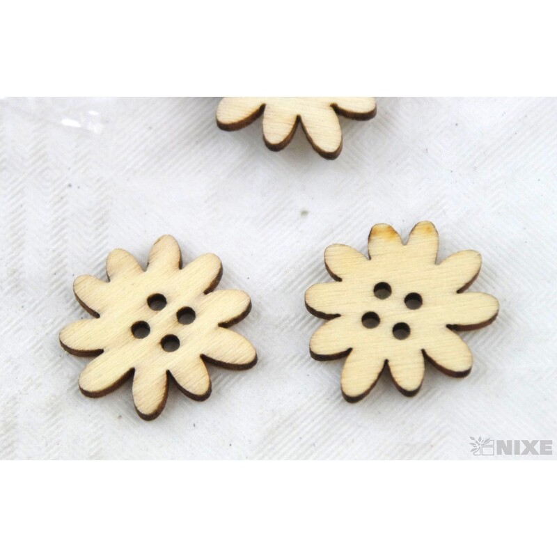 DOPLŇKY DŘEVO cca 2cm 18ks*PŘÍRODNÍ