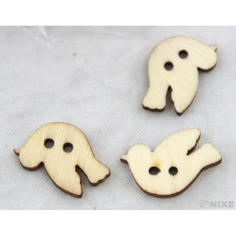 DOPLŇKY DŘEVO cca 2cm 18ks*PŘÍRODNÍ