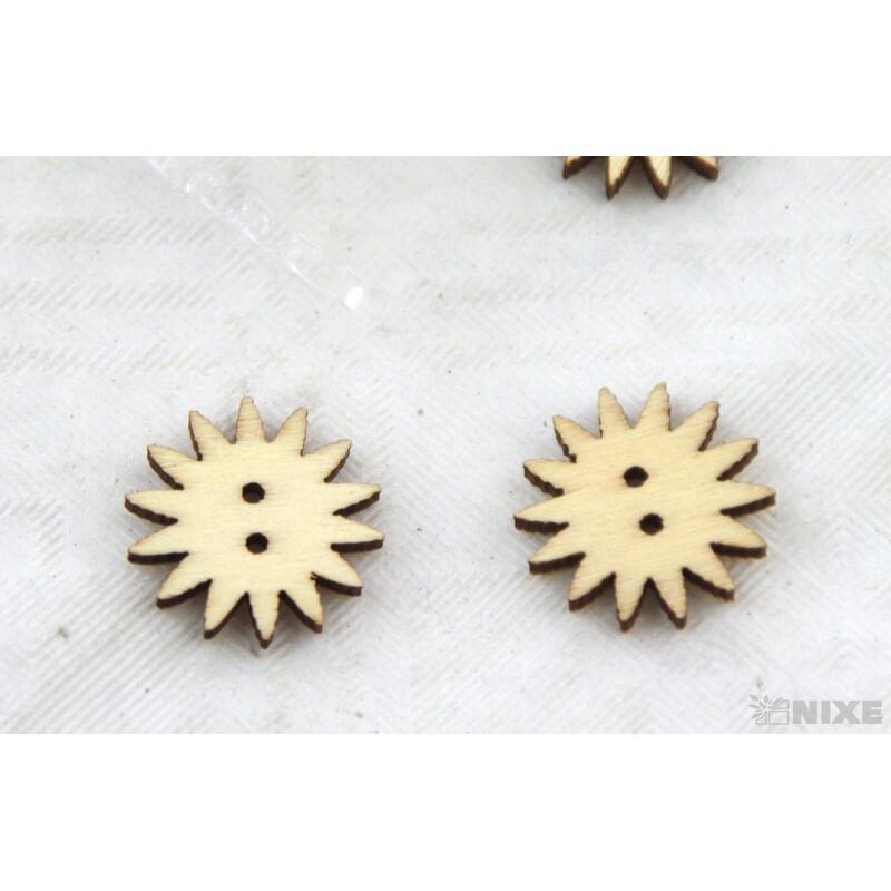 DOPLŇKY DŘEVO cca 2cm 18ks*PŘÍRODNÍ