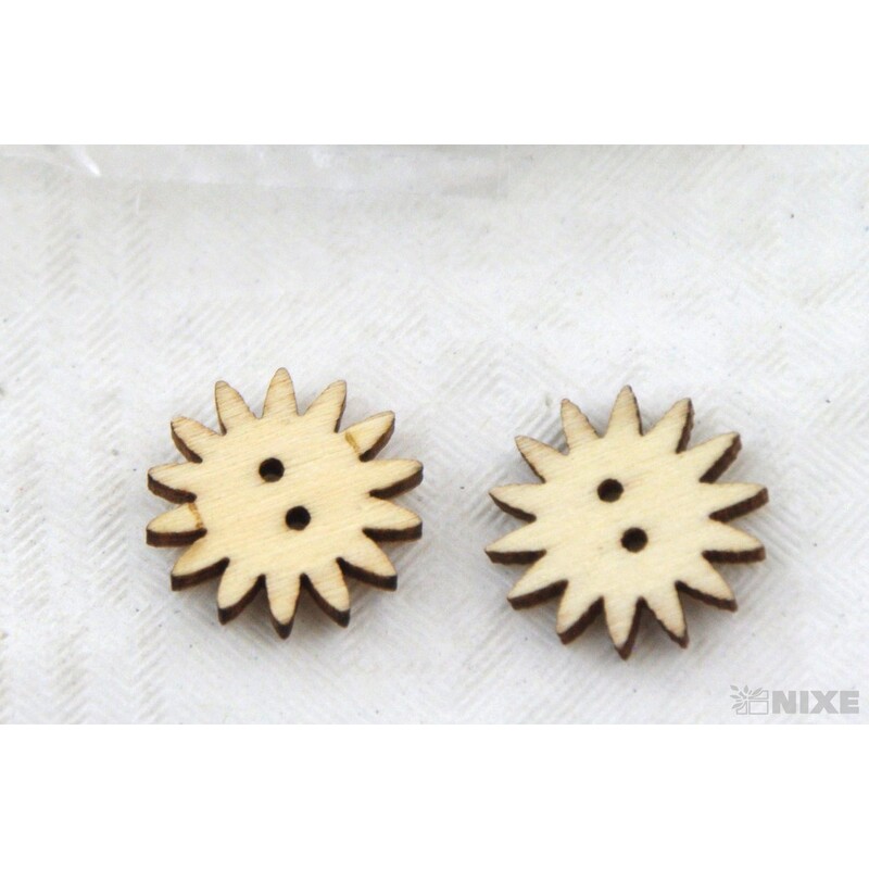 DOPLŇKY DŘEVO cca 2cm 18ks*PŘÍRODNÍ