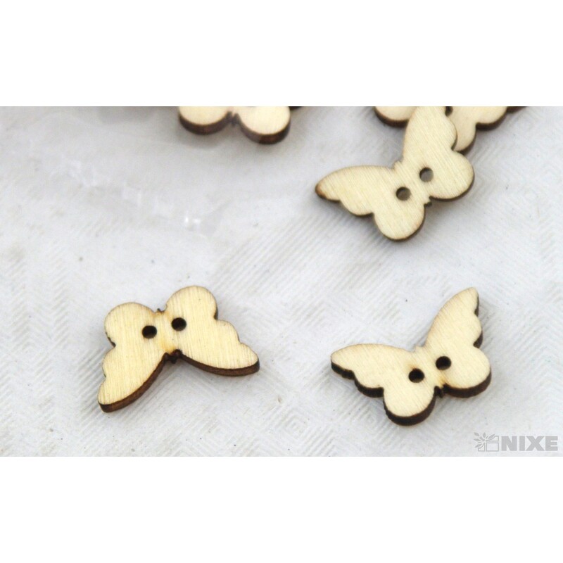 DOPLŇKY DŘEVO cca 2cm 18ks*PŘÍRODNÍ