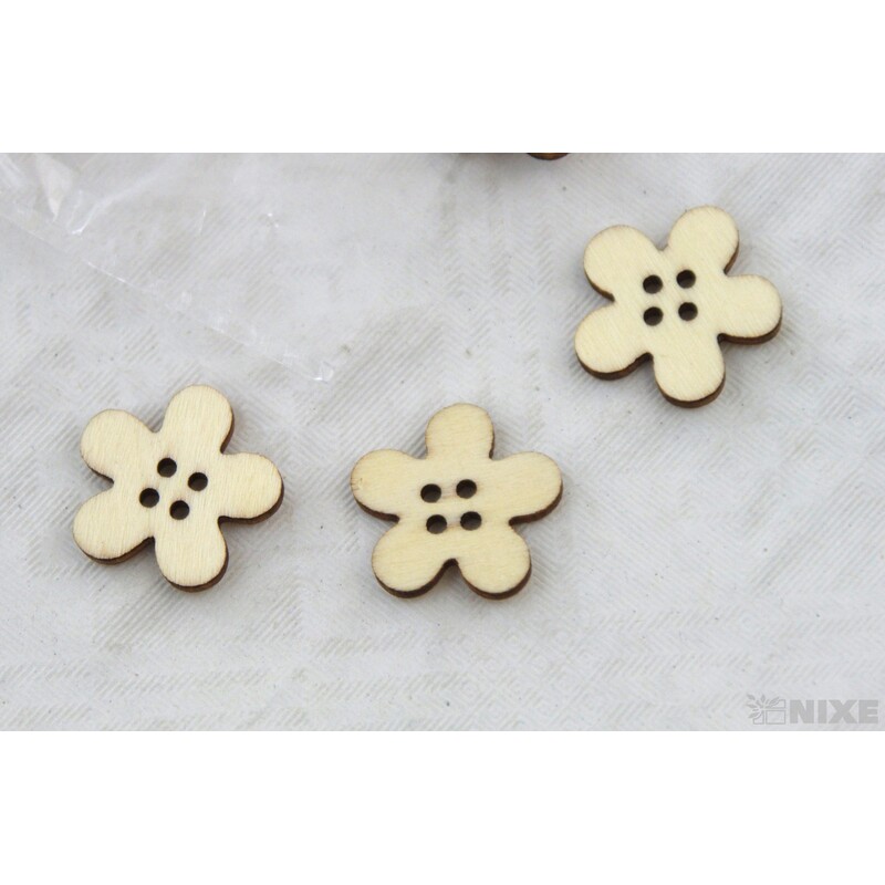 DOPLŇKY DŘEVO cca 2cm 18ks*PŘÍRODNÍ