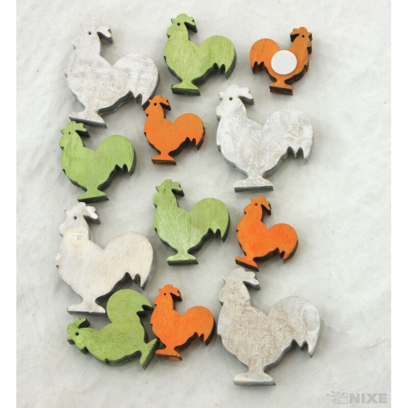 DŘEVO NALEPOVACÍ MIX 4-5cm 12ks*MIX BAREV