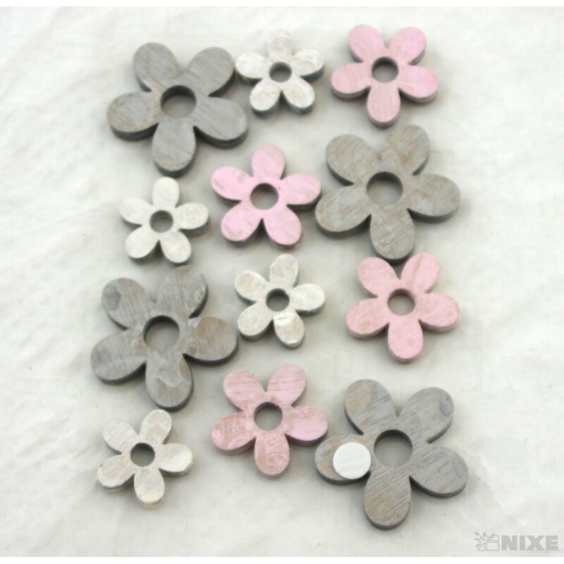 DŘEVO NALEPOVACÍ MIX 4-5cm 12ks*MIX BAREV