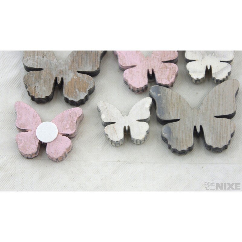 DŘEVO NALEPOVACÍ MIX 4-5cm 12ks*MIX BAREV