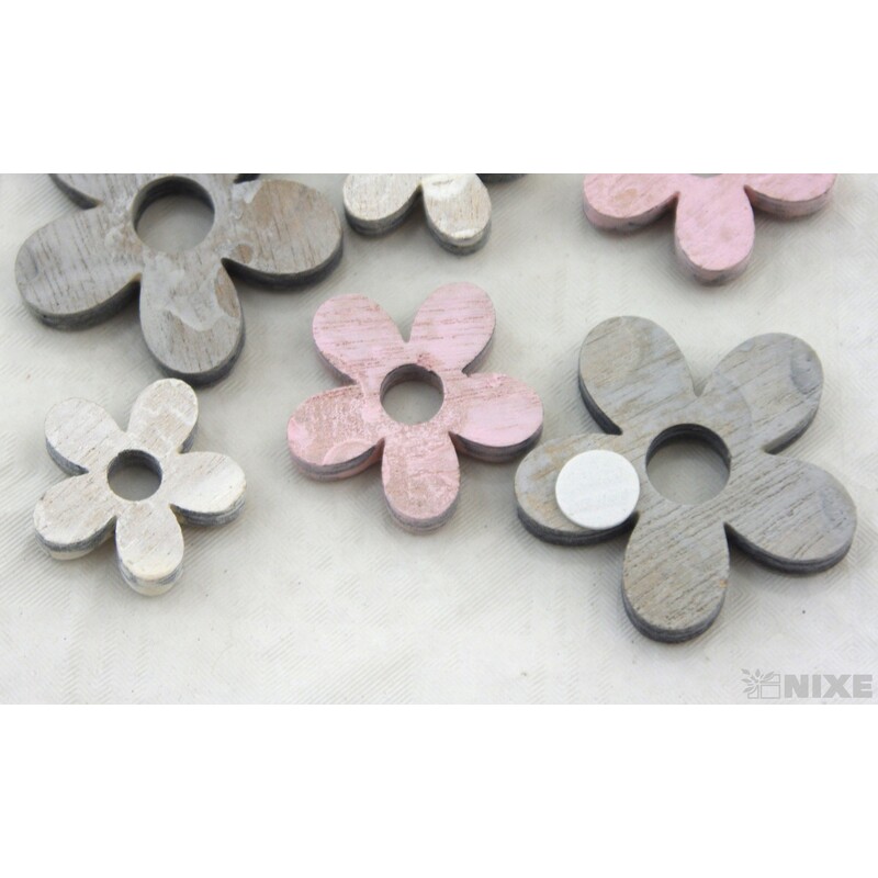 DŘEVO NALEPOVACÍ MIX 4-5cm 12ks*MIX BAREV