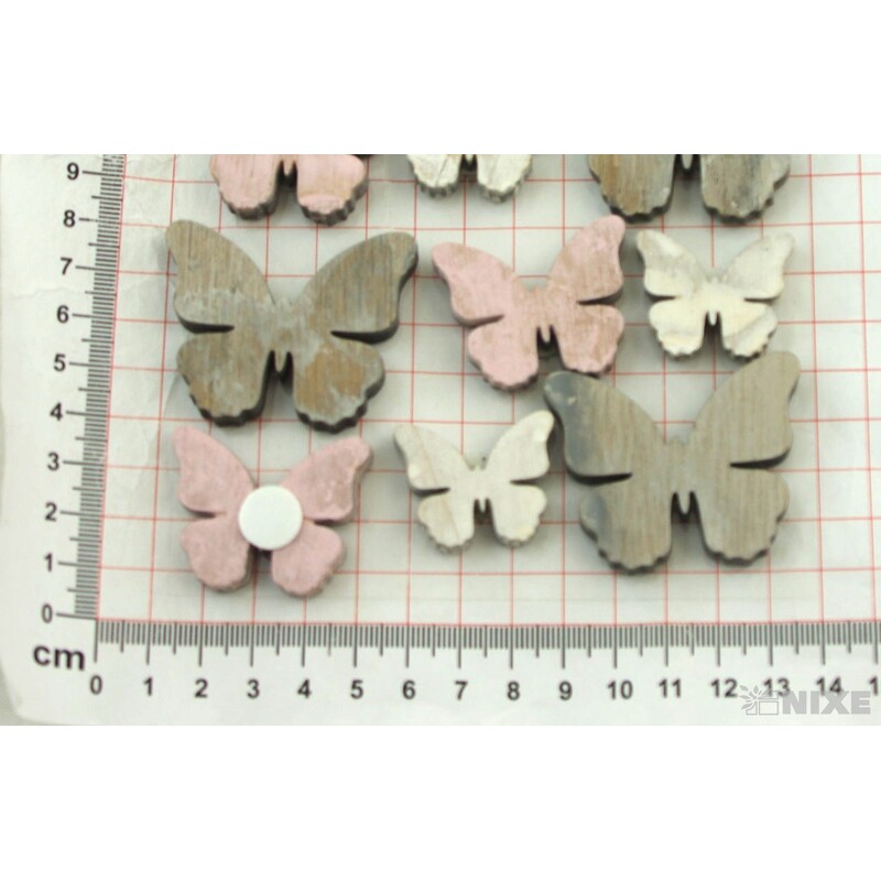 DŘEVO NALEPOVACÍ MIX 4-5cm 12ks*MIX BAREV