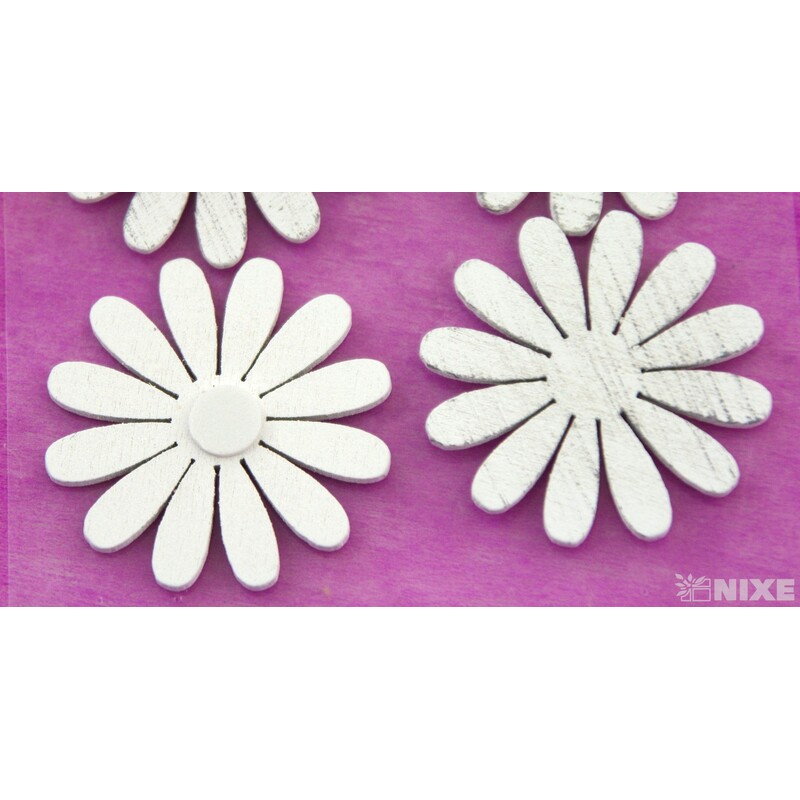 DŘEVO NALEPOVACÍ MIX 4cm 6ks*BÍLÁ