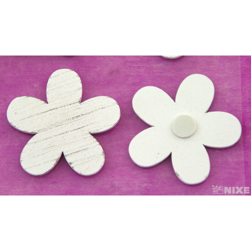 DŘEVO NALEPOVACÍ MIX 4cm 6ks*BÍLÁ