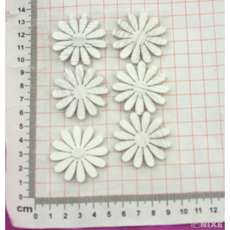 DŘEVO NALEPOVACÍ MIX 4cm 6ks*BÍLÁ