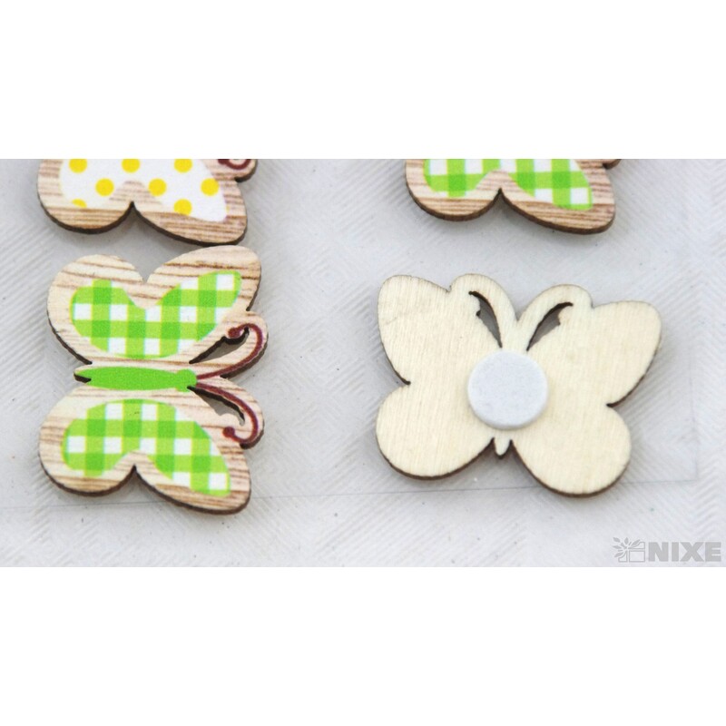 DŘEVO NALEPOVACÍ MIX 2,5cm 9ks*MIX BAREV