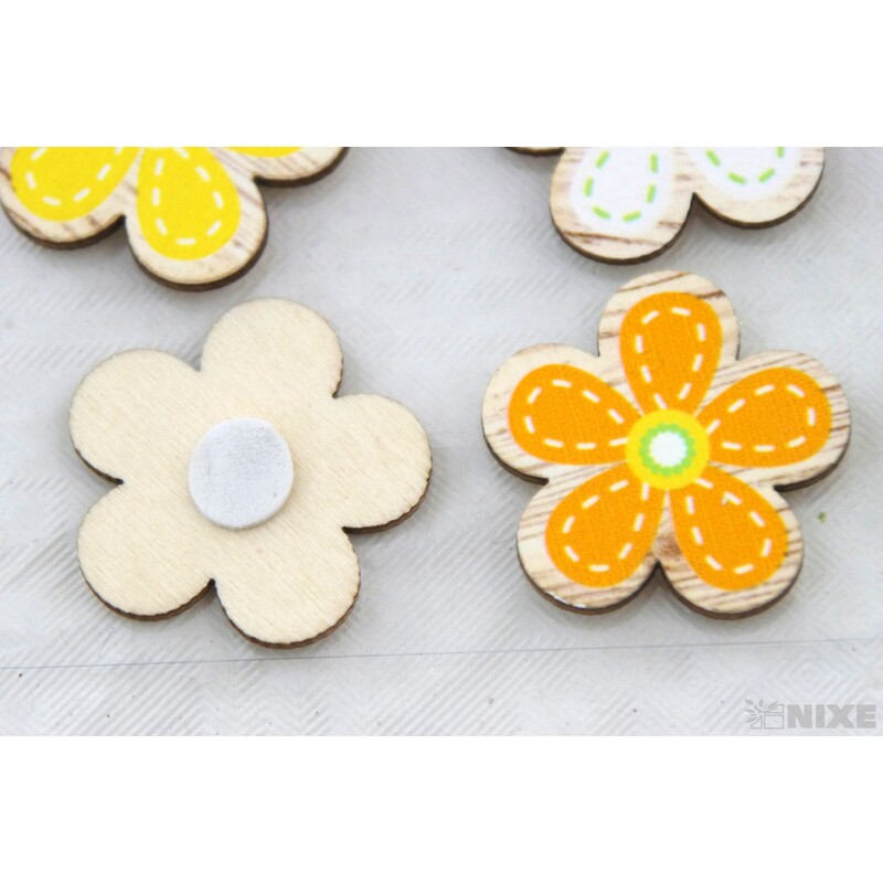 DŘEVO NALEPOVACÍ MIX 2,5cm 9ks*MIX BAREV