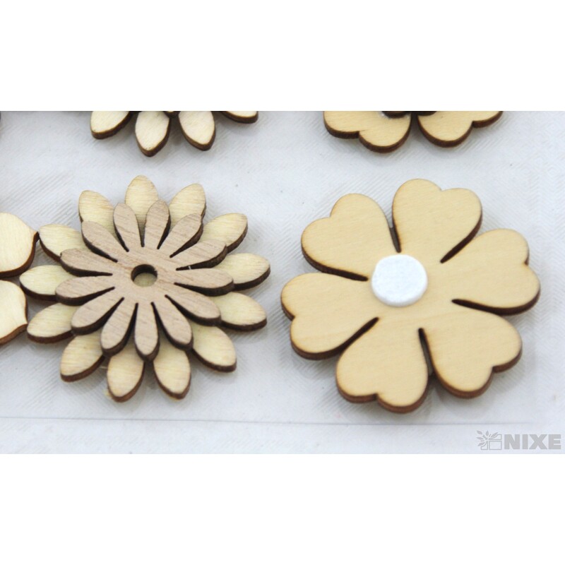 DŘEVO NALEPOVACÍ MIX 4,5cm 6ks*PŘÍRODNÍ