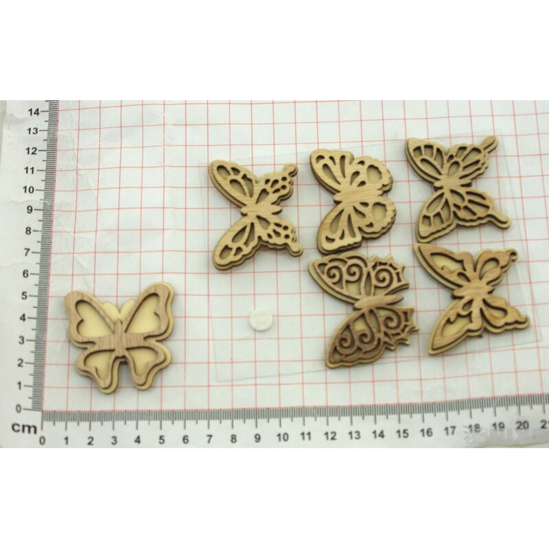 DŘEVO NALEPOVACÍ MIX 4,5cm 6ks*PŘÍRODNÍ