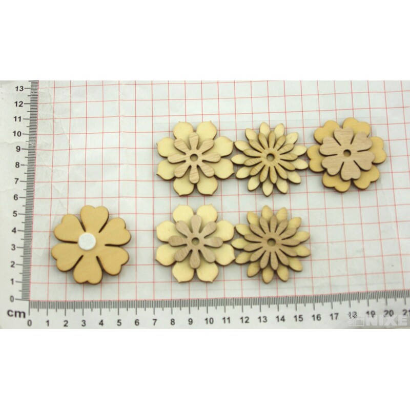 DŘEVO NALEPOVACÍ MIX 4,5cm 6ks*PŘÍRODNÍ