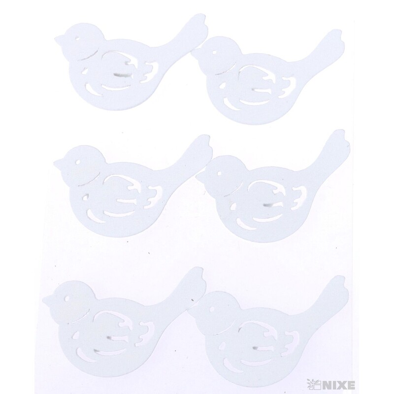 DŘEVO NALEPOVACÍ MIX 4cm 6ks*BÍLÁ