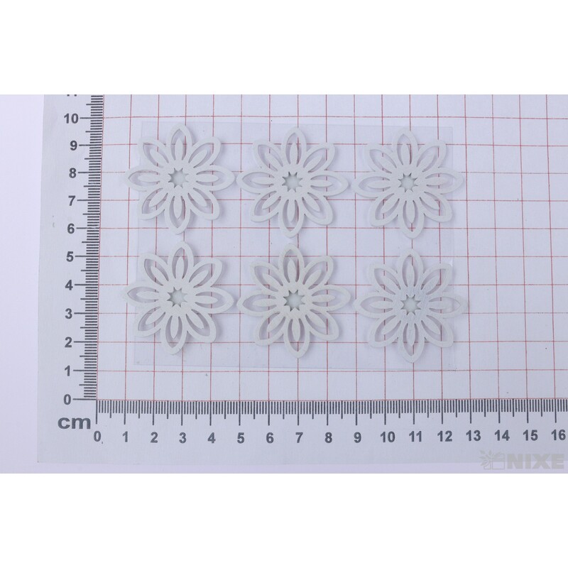 DŘEVO NALEPOVACÍ MIX 4cm 6ks*BÍLÁ