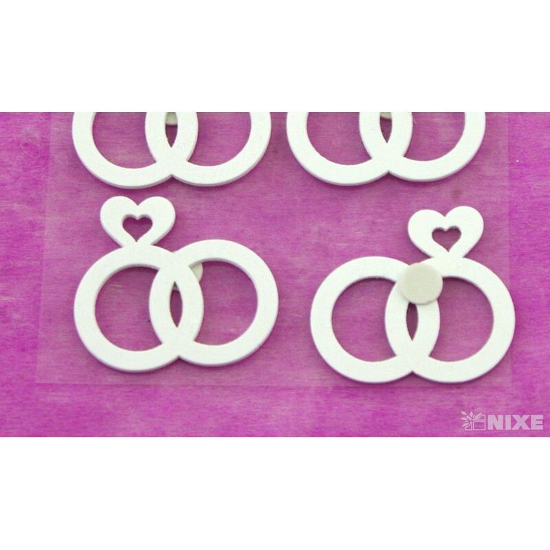 DŘEVO NALEPOVACÍ MIX 4cm 6ks*BÍLÁ