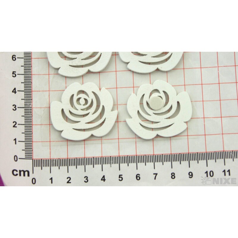 DŘEVO NALEPOVACÍ MIX 4cm 6ks*BÍLÁ